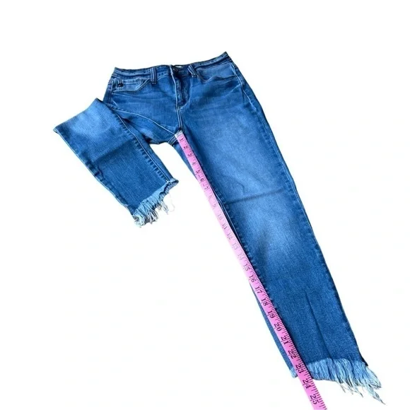 KanCan Women’s High Rise Raw Hem Frayed Ankle Jeans KC9121M, Size 7 / 27 - Picture 10 of 10